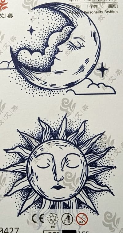 Semi-permanente tatoeage - Bijna original - Makkelijk in gebruik - Kool - Sexy - Waterbestendig - Mooie ontwerpen - Natuurlijk Veganistisch - Niet-toxisch – Duur tot 10 a 15 dagen - Door idereen te gebruiken.- A4
