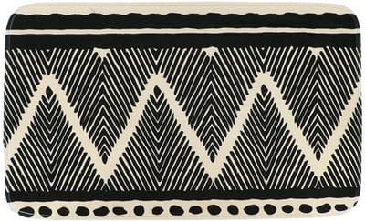 Tendance Badmat Tribal Lodge - grijs - antislip - microfiber - klein formaat - 45 x 75 cm