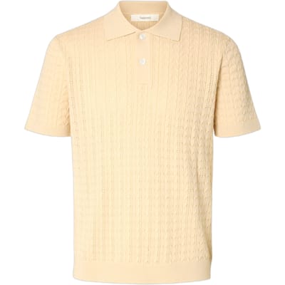 polo Selected Homme mattis brei nieuwe kabel polo - beige