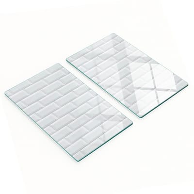 Decoratieve snijplanken van gehard glas, keramische wandbekleding, 2x30x52 cm