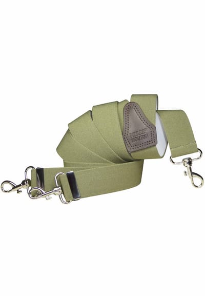 Pierre Mouton - Bretel - Volwassenen - Heren - Sterk met Haken - Licht Legergroen- 120cm - 35mm - M - L