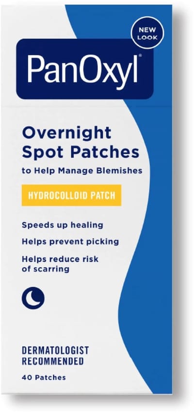 PanOxyl Overnight Spot Patches – 40 Stuks – Hydrocolloïde Puistjespleisters tegen Acne & Onzuiverheden