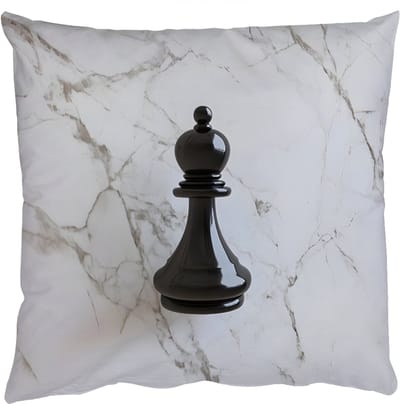 Sierkussens - Kussentjes Woonkamer - 50x50 cm - Schaakstuk - Loper - Zwart - Marmer