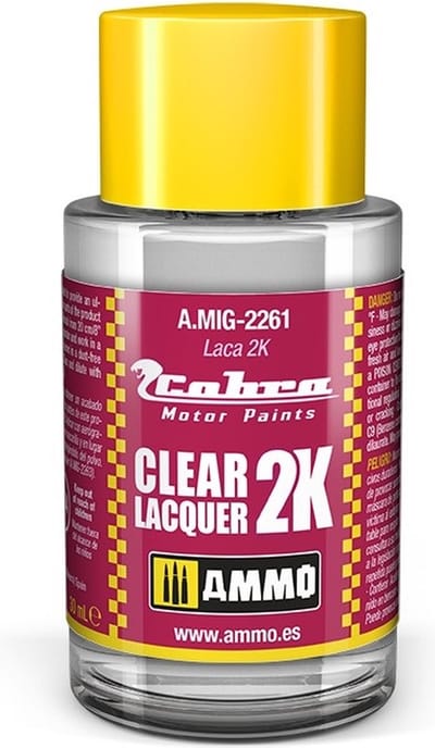 AMMO by Mig Jimenez Hobbyverf Enamel verf - MIG 2261 Cobra Motor Paints - Clear 2K - Gloss - Lacquer - 30ml Verf potje - 30 ml