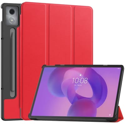 Coverup Tablethoes geschikt voor Lenovo Idea Tab Pro Hoesje - Tri-Fold Book Case met Wake/Sleep - Rood