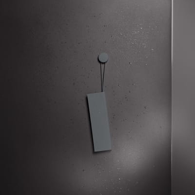 KEUCO douchewisser van silicone, met muurbeugel, om te plakken, 26,4x8,2x1,7 cm, kleur: grijs