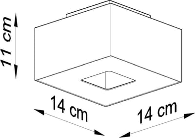 Sollux Lighting Plafondlamp Mono - GU10 - wit Zwart - staal - 11x14x14cm