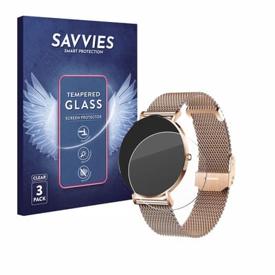 Savvies - Glas Screenprotector voor Xcoast X-Watch Siona 2 - Gehard Beschermglas 9H 3 Stuks