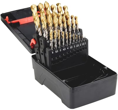 Wurth - Assortiment spiraalboren HSS DIN 338, type RN TiN kop, 25-delig - Assortiment spiraalboren HSS DIN 338, type RN TiN kop, 25-delig x 1 st