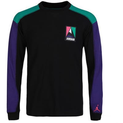 Nike Jordan Logo Crew Neck Zwart Heren Winter Utility Thermo Top CT3382 010