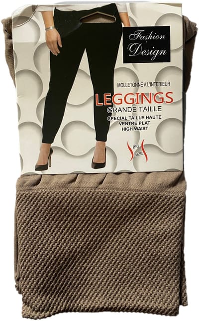 Thermolegging Taupe - Grote maat legging