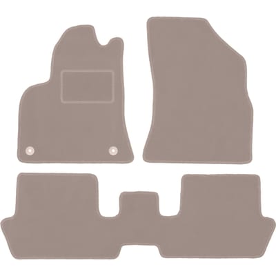Beige veloursmatten voor: Peugeot 5008 I crossover (2009-2017)