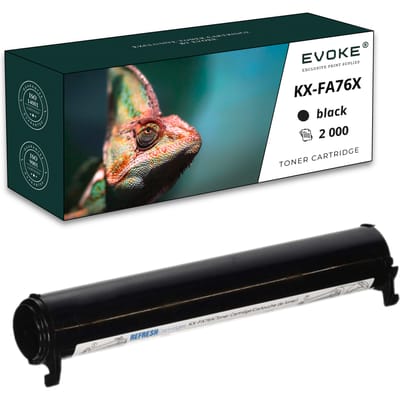 Evoke compatibele toner voor Panasonic Kxfa76X Kx-Fa76X Zwart 2000 pagina's Kx-Fc401 Fl501 Fl502 Fl503 Fl523 Fl553 Flb750 Flb751 Flb752 Flb753 Flb755 Flb756 Flb758 Flm551 Flm552 Flm553 Mc101; Fc401