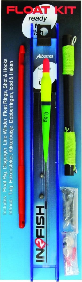 IN2FISH Tuigkit Compleet No.1 - Tuigje - Kikkertje - Onthaker - Loodjes - Haakjes - Rubbertjes