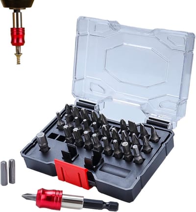 Precisie Schroevendraaierset - Mini Gereedschap - Elektronica Reparatie - Magnetisch Mechanisme - 32 Delig - Grijs