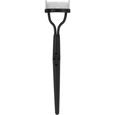 Séparateur de cils pliable à dents Peigne à cils Outil de toilettage des cils avec couvercle de protection black