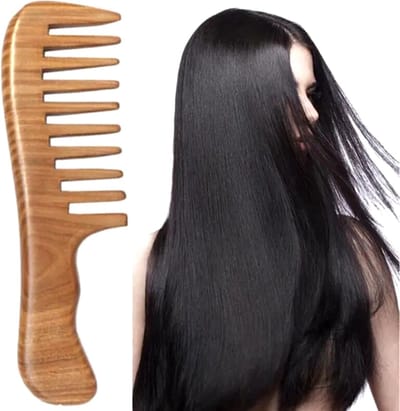 Frazimashop- Grove Sandelhouten Kam-Antistatisch – Hoofdmassage - uniseks- Voor Mannen en Vrouwen-Geschikt voor Pruiken en Haarextensies