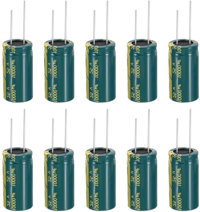 Elektrolytische Condensatoren - Aluminium Condensatoren - Elektronica Reparatie - Hoge Frequentie - 10000uF 25V - Groen