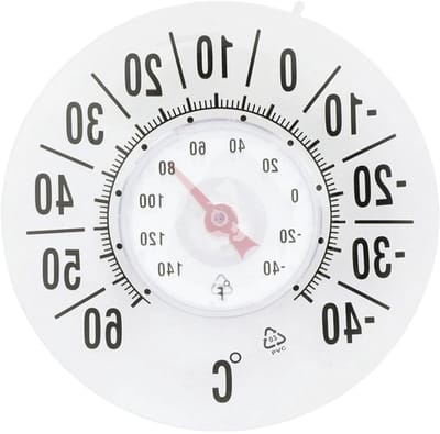 Buitenthermometer - Raamthermometer - Temperatuur Meten - Batterijvrij - 18 cm Diameter - Transparant