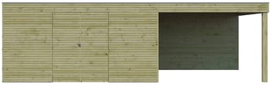 Woodlands Blokhut QB Groen Geïmpregneerd 720 x 300 cm