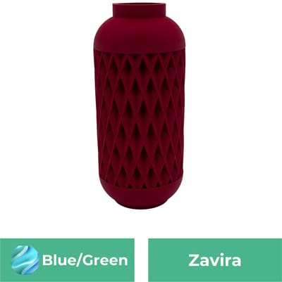 Zavira moderne vaas – Decoratieve vaas - Blauw / Groen - 3d geprinte vaas – geschikt voor droogbloemen - 20CM
