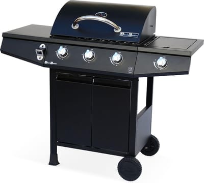 sweeek - Gasbarbecue 3 branders + 1 zijbrander 117,2 x 43,5 x 103cm - treville