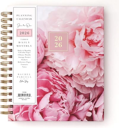 Dagelijkse en Maandelijkse Planner 2026 (Januari t/m December) - Harde Kaft A5 - Inclusief Tabbladen en Stickers