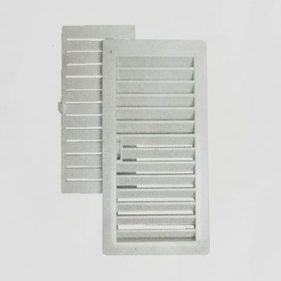 Ventilatierooster PVC - Frame rooster - Ventilatie binnen buiten - 6mm afstand sneden - 17x17 cm - Wit