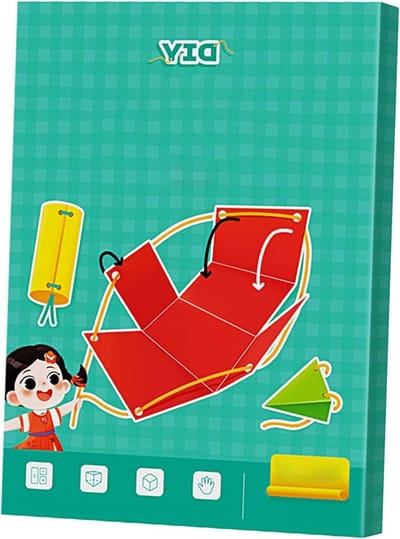 Geometrieboek Kinderen - Wiskunde Leren - Ruimtelijk Denken - Tactiele Visuele Ervaring - 29.5 x 22 x 3.5 cm - Groen