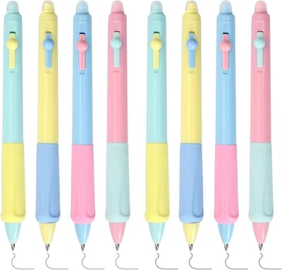 Set van 8 Uitwisbare Pennen, 4 Zwarte en 4 Blauwe Balpennen, 0.5mm Gelpen voor Creatief Schrijven en Notities
