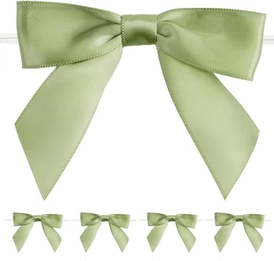 50 Stuks Groene Satijnen Ribbons 25mm voor Auto Bogen, Antenne Bogen en Decoratieve Versieringen voor Bruiloften, Cadeaus en Feestelijke Decoraties