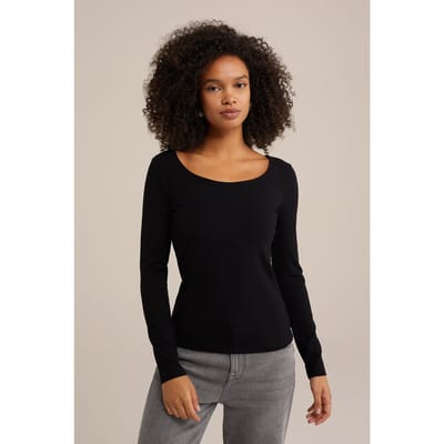 WE Fashion T-shirt Black Taglia: 3XL | Maglie a manica lunga Outlet | Donna | Nero