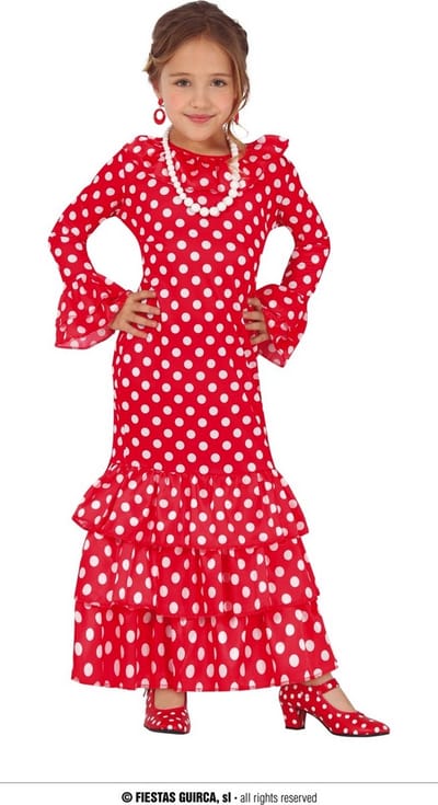 Fiestas Guirca - Kostuum Flamenca (3-4 jaar) - Carnavalskleding - Carnaval - carnavalskleding 2027 - Carnaval kostuum