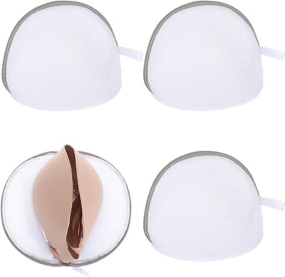 4 Stuks Waszakken voor Bh's, Mesh Waszak met Rits voor Ondergoed en Lingerie, Bescherming tijdens het Wassen van Damesondergoed