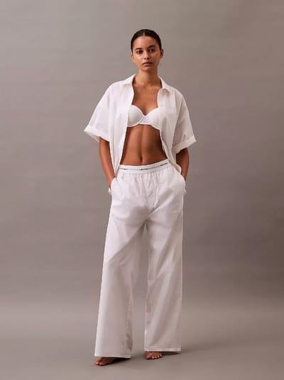CK - Logo Waistband - Loungewear - Broek katoen - Wit - XS