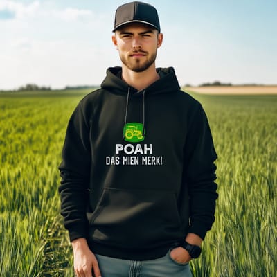 AGRIFANS® POAH Das Mien Merk! - Heren Hoodie - S