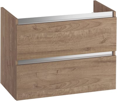 Saqu Gaia wastafelonderkast 80x39,5x60cm toffee – aluminium greeplijst