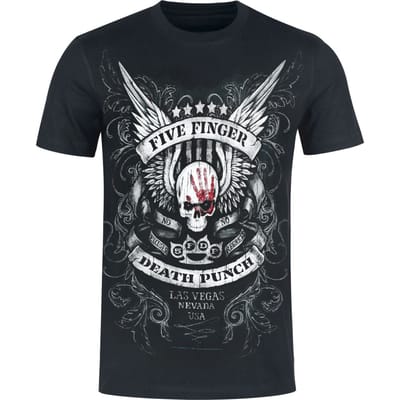 Five Finger Death Punch T-shirt - No Regrets - Heavyweight - S tot M - voor Mannen - zwart