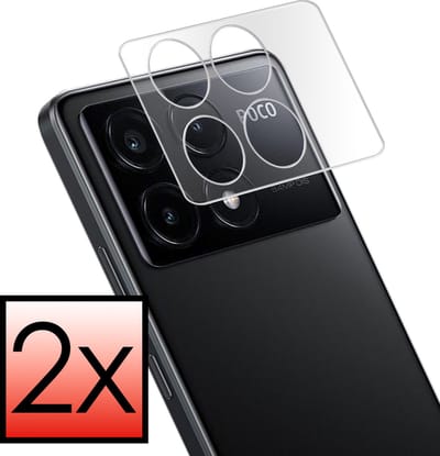 Camera Lens Protector - 2 Stuks - Geschikt voor Xiaomi Poco X6 Pro - Camera Screenprotector - Beschermglas - Gehard Glas - Tempered Glass - Screen Protector