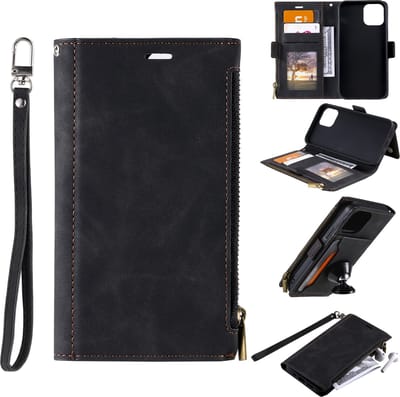 Book Case Apple iPhone 14 | Hoogwaardig PU Leren Telefoonhoesje | Zwart