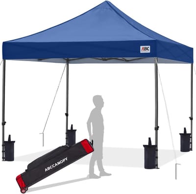 Pop-up Tuinhuisje - Partytent Gazebo - Feest Tuin - Heavy Duty Staalframe - 25x25 Meter - Marineblauw
