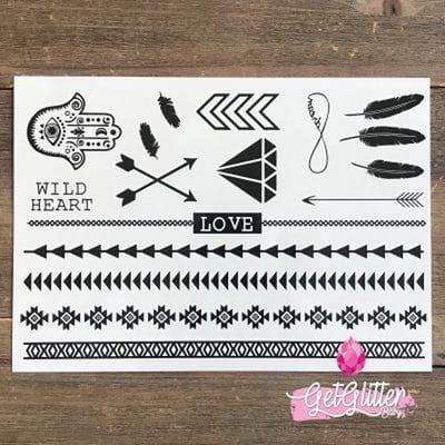 GetGlitterBaby® - Henna Plak Tattoos / Tijdelijke Tattoo / Nep Tatoeage / Fake Temporary Tattoo - Diamand / Diamond