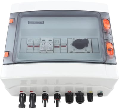 PV Combiner Box - Zonneverdeler Doos - Zonnepanelen Aansluiten - Geïntegreerde Bescherming - DC 1000V 32A - Grijs