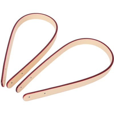 2 Stuks Tas Handriem Splitleder DIY Handgemaakte Handtasonderdelen met 8 Sets Lichtgouden Klinknagels roze