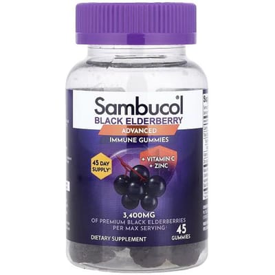 Sambucol, vlierbes immuunversterkende gummies, geavanceerd, 45 gummies