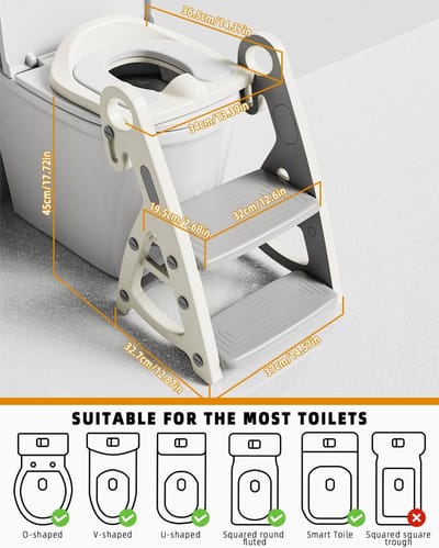 toiletbril voor kinderen, kindertoilet, toiletbril voor peuters met trap, toiletbevestiging voor kinderen,