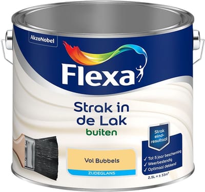 Flexa - Strak In De Lak Buitenlak Zijdeglans - Vol Bubbels - Mengverf - 2,5 L