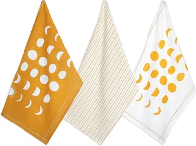 Keukendoeken Set - Vaatdoeken Theedoeken - Keuken taken - Zeer absorberend - Set van 3 - Mosterd