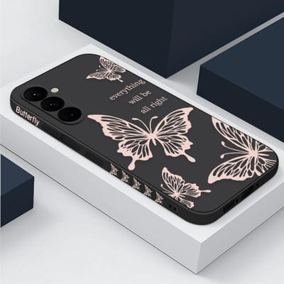 Vlinder Hoesje Voor Samsung Galaxy S24 S23 S22 Ultra S20 S21 FE S25 A34 A14 A15 A25 A35 A52 A53 A54 A55 5G A56 A36 Siliconen Hoes For Samsung S22