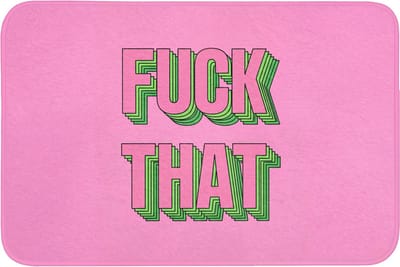 Badmat 90x60 cm - Antislip - Tekst - Bold - Roze - Badmatten voor badkamer - Badkamermat - Douchemat - Badkamer mat